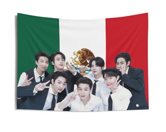 Bts, Bts Flag, Kpop Flag, Bts Mexico Flag, BTS V Mexico Flag