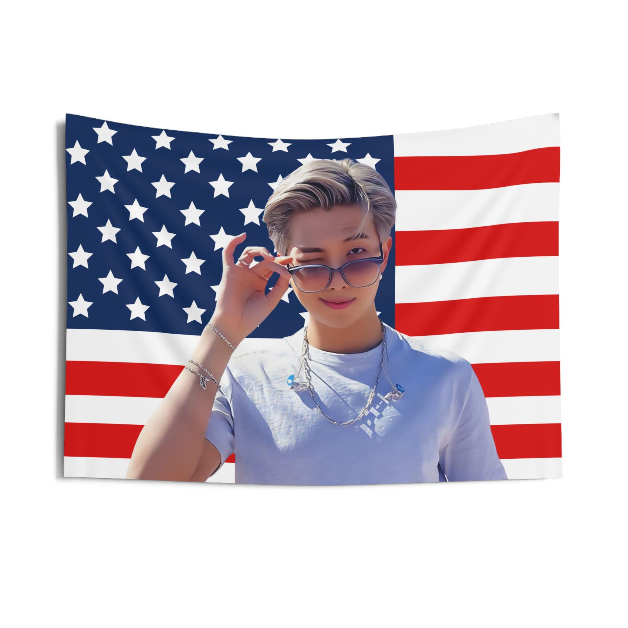 BTS  IMAGE FLAG ［V］ KPOP FLAG] BTS V TAEHYUNG American Flag Wall Tapestry Army