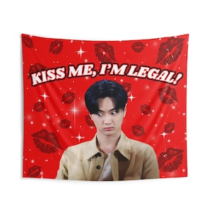 Enha Jay Meme Face Kiss Me I&#39;m Legal Concert Banner, Enha Kpop Flag, Enha Desire Unleash, Enha World Tour 2025
