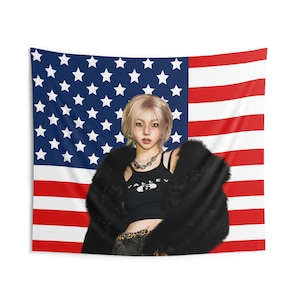 Aespa Karina Visuals American Flag, Aespa Concert Banner, Aespa Kpop Flag, Aespa Dirty Work, Aespa Synk Parallel Line, Aespa Tour 2025