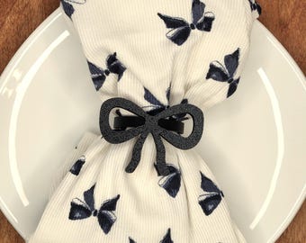 Elegant Bow Napkin Rings (Set of 2) – Unique and Decorative Table Setting for Weddings, Parties, and Holiday Dining Decor