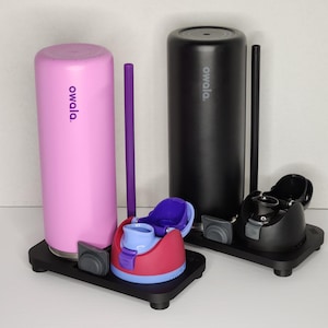 Water Bottle Drying Rack for Owala FreeSip 24oz & 32oz - Compatible Cleaning Stand, Holder, and Accessories Organizer