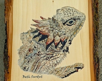 Regal horned lizard art