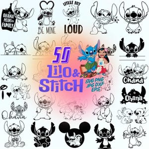 Stitch And Lilo Svg Bundle, Angel Svg, Stitch Svg, Cartoon Svg, Stitch Couple Svg, Stitch and lilo Clipart, Instant Download, For Cricut