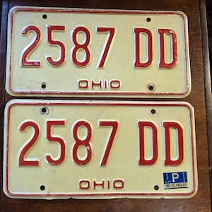 OHIO license plate pair 1976 through 1979