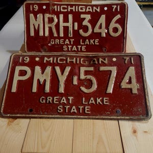 1971 Michigan license plate