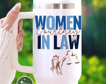 Personalized Tumbler For Graduates: Custom Lady Justice Tumbler 40 oz Gift For Lawyers And Paralegals