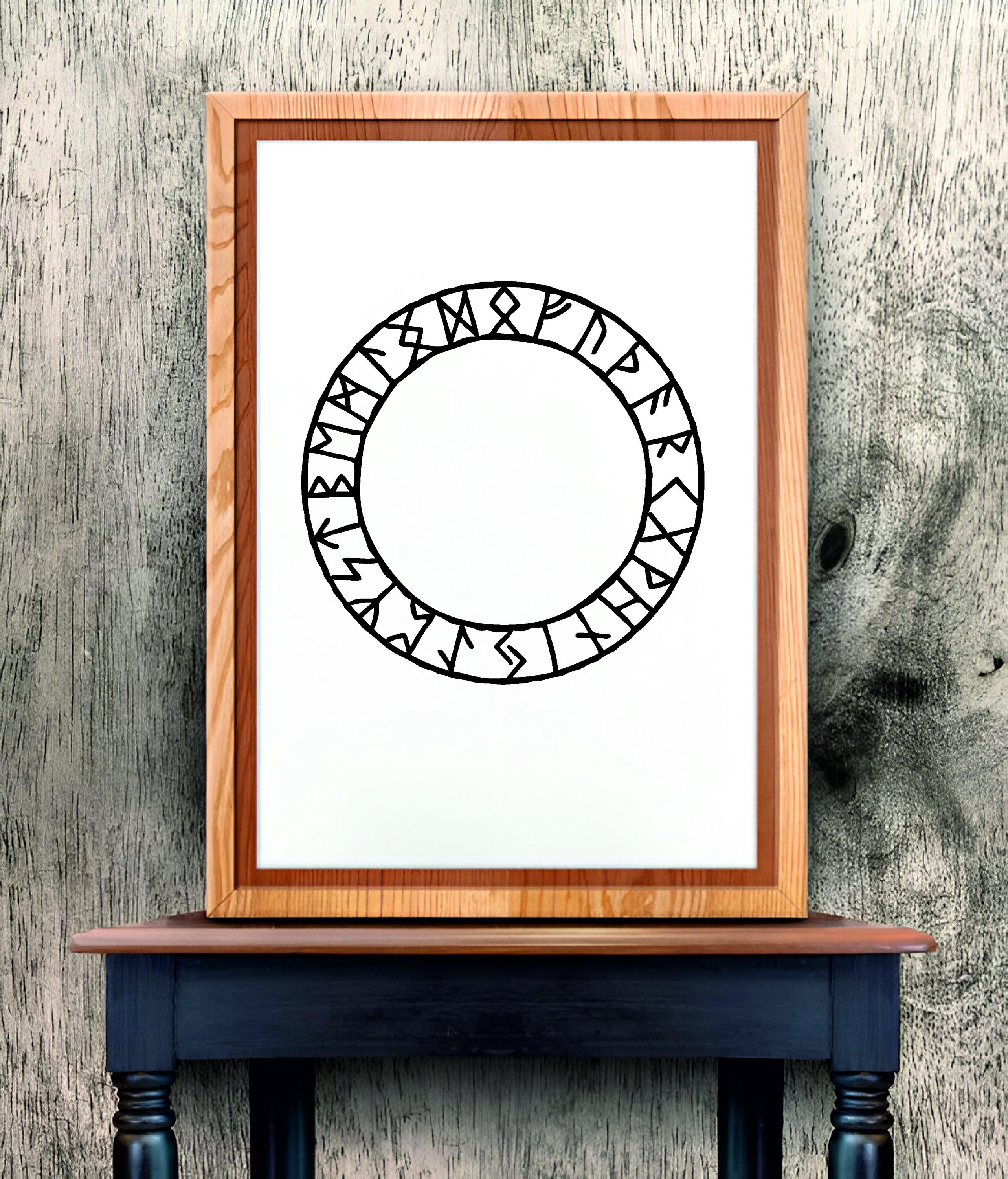 Rune Svg, Runic Circle Svg, Circle Frame SVG, Runic Svg, Circular and ...