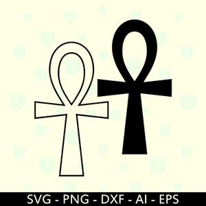 Ankh Symbol Svg, Egyptian Ankh Cross Svg, Ancient Egyptian Symbol, Clip Art silhouettes, eps svg png dxf, Vector Laser Cut files Engraved