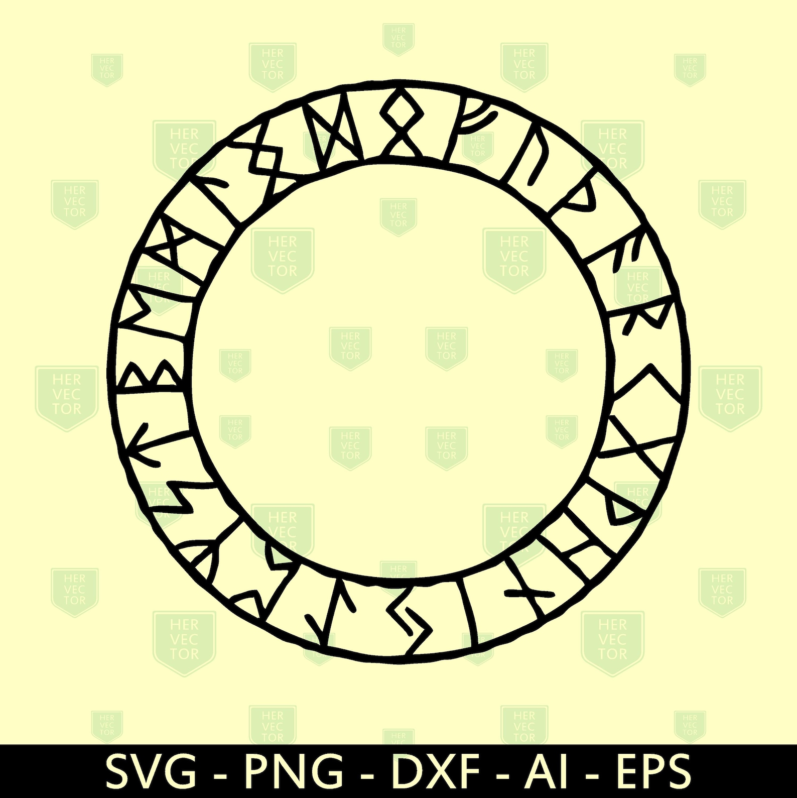 Rune Svg, Runic Circle Svg, Circle Frame SVG, Runic Svg, Circular and ...