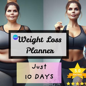 Gewichtsverlies 10-daagse grafiekplanner - Weight Loss Tracker - Semaglutide Gewichtsverlies - Medisch gewichtsverlies - Fitnessplanner - Instant Download