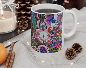 Colorful Abstract Mug - Handcrafted with Love and Memories