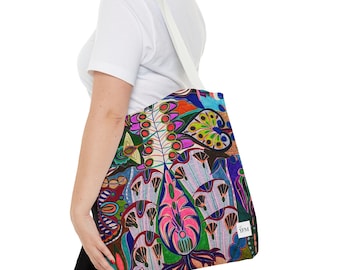 Handmade Artistic Tote Reflecting Grandmother's Style