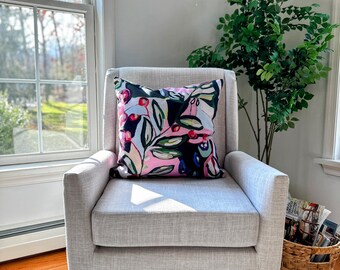 Decorative Pillow Cover for Art Lovers or Hospitality - Cozy Home Accent, Art Inspired Gift