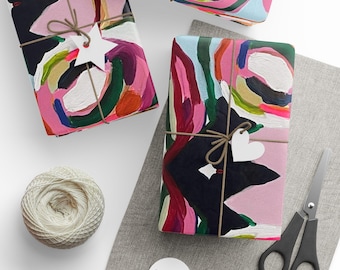 Vibrant Abstract Art Wrapping Paper – High Quality Print