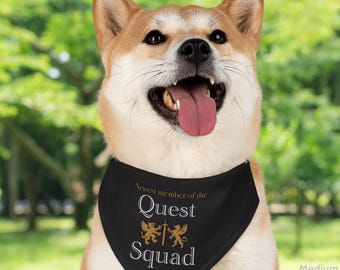 Quest Squad Pet Bandana, Fourth Wing Inspired, Pet Supplies, Dog Lover Gift, Bookish Merch, Romantasy, Fantasy Lovers