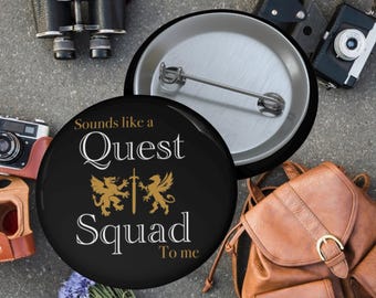 Quest Squad Pin, Fourth Wing Inspired, Fantasy Bookish Gifts, Romantasy Gift