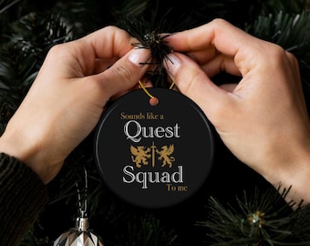 Quest Squad Ornament, Fourth Wing Inspired Gift, Romantasy, Fantasy Bookish Gifts