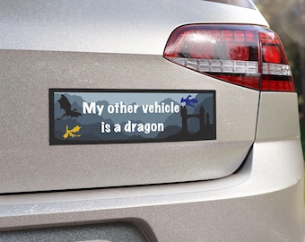 My other vehicle is a dragon Car Magnet, Fourth Wing Inspired, Romantasy, Fantasy Lovers, Bookish Merch