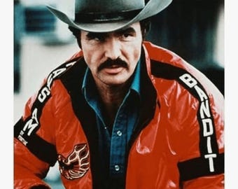 Smokey and The Bandit Burt Reynolds Red Real Leather Movie Cosplay Jacket Outfit