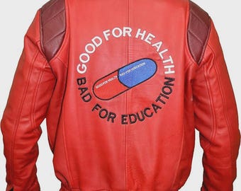 Akira Kaneda Red Jacket | Men’s Cosplay Faux Leather Capsule Logo