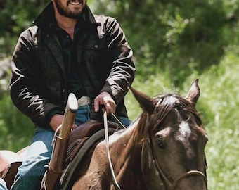 Rip Wheeler Black Cowboy Jacket | Men’s Cole Hauser TV Series Coat