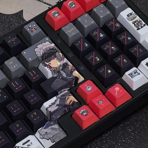 Ellen Joe 129 Keycap Set Zenless Zone Zero Anime PBT Keycaps, Cherry Profile, Mechanical Keyboard Caps for MX Switch, Stylish Gamer Design