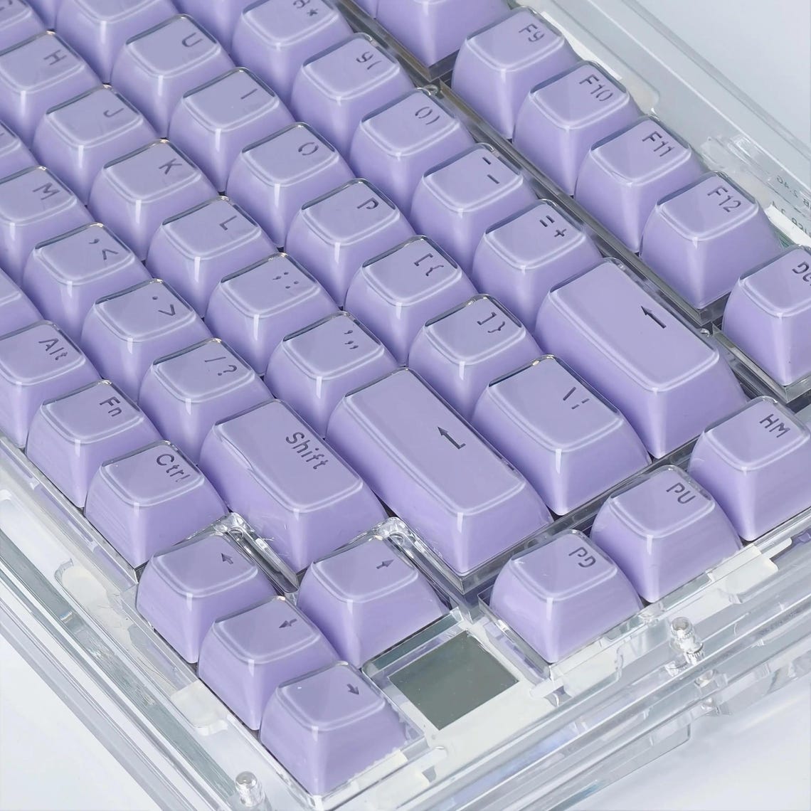 Purplite Keycaps Purple Translucent Keycap Set 136 Keys OEM Profile Polycarbonate ...