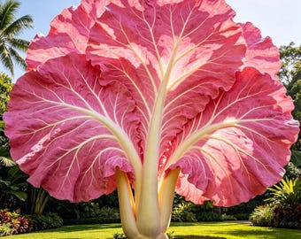 Pink Elephant Ear Bulbs – Clumping Shade-Tolerant Tropical Plant for Garden & Pots
