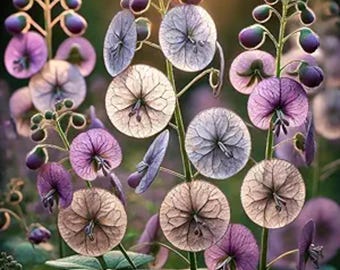 Lunaria Annua Seeds – Honesty Flower Silver Dollar Money Plant Seeds, Biennial Garden Flower