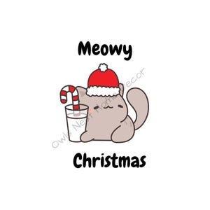 Meowy Christmas SVG File, Digital Download, Cut File, Cricut, Silhouette Cut File