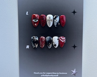 Red seduction Press On Nails