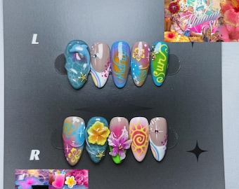Midnight sun  zara Larson press on nails