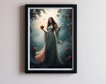 Persephone Kunstdruck: Griechische Göttin des Frühlings, Mythologie Wanddeko