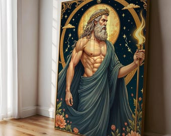 Zeus God of Thunder Poster: Greek Mythology Art Print