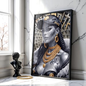 Aphrodite Poster, Greek Mythology Art, Gansta Poster, Hip Hop Wall Art, Living Room Decor, Unique Gift For Her
