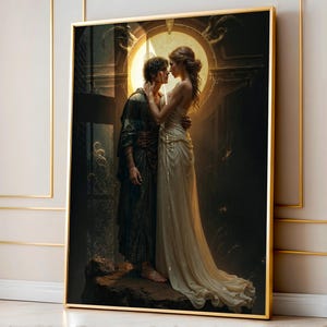 Orpheus and Eurydice Art Print: Romantic Greek Mythology Poster