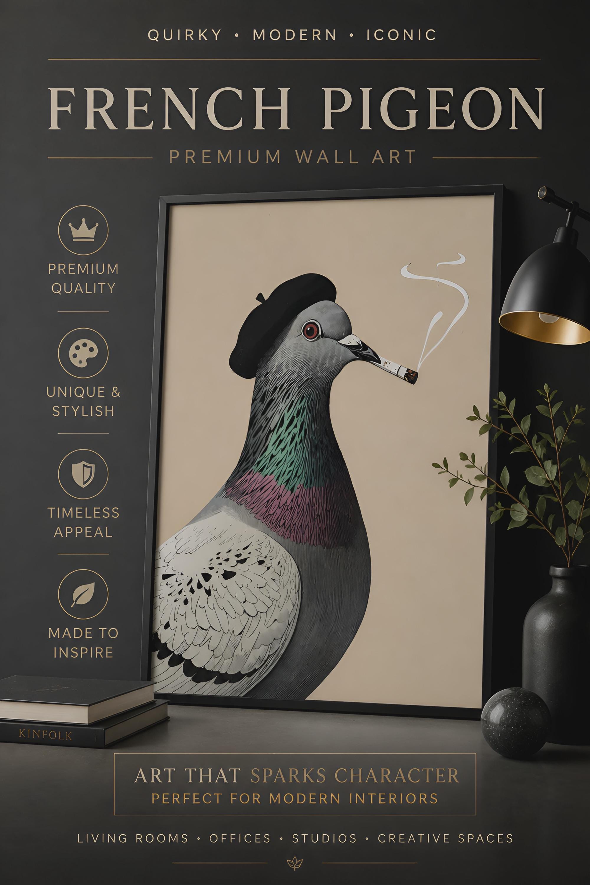 Smoking Pigeon - Etsy