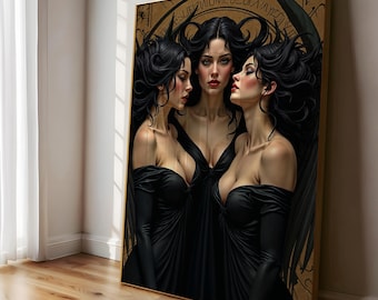 The Furies Art Print: Dark Goddesses Mythology Wall Decor