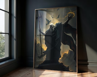 Zeus Art Print: King of Gods, Greek Mythology Wall Decor