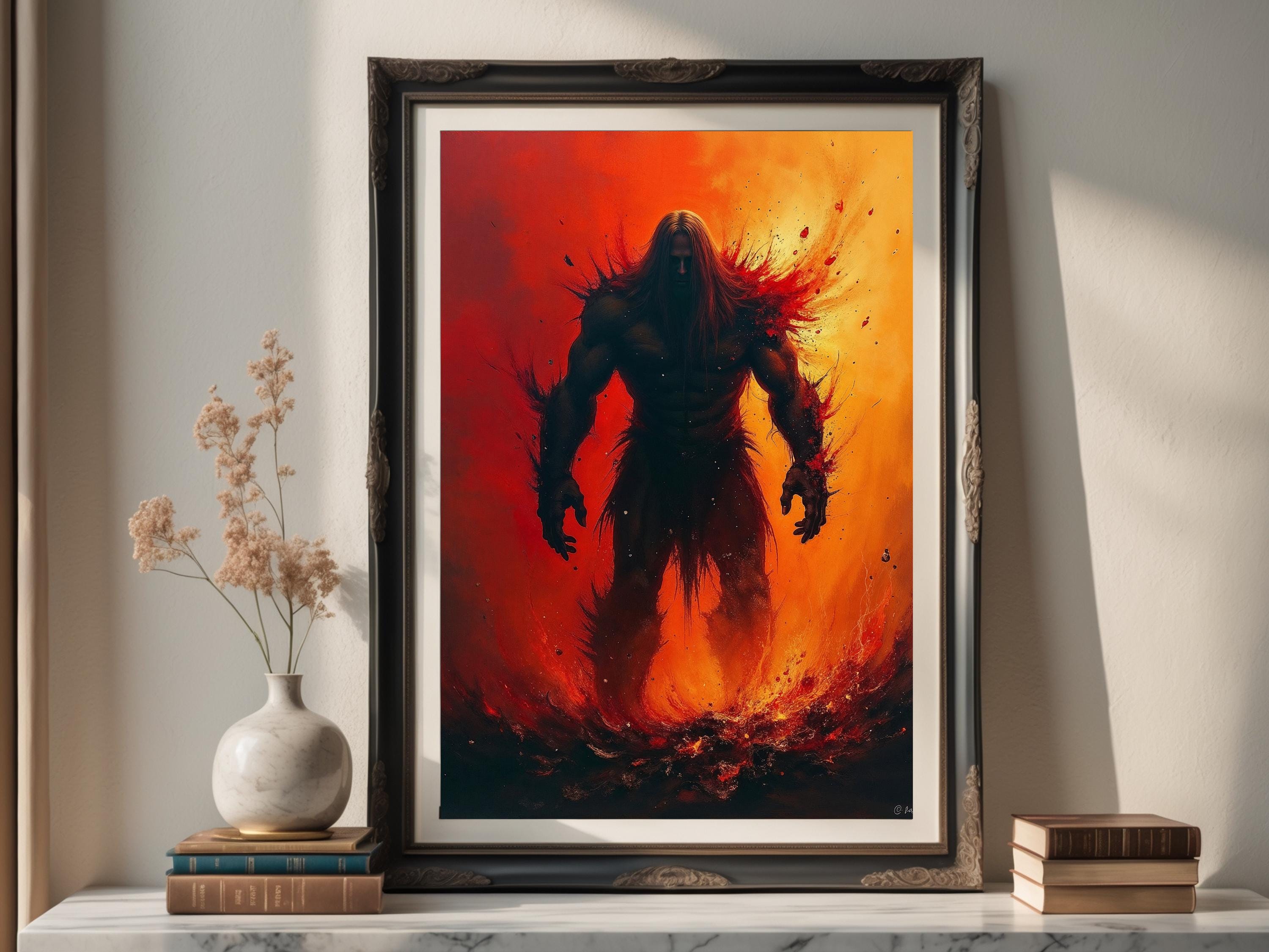 Surtr Fire Giant Poster: Norse Mythology Art Print - Etsy
