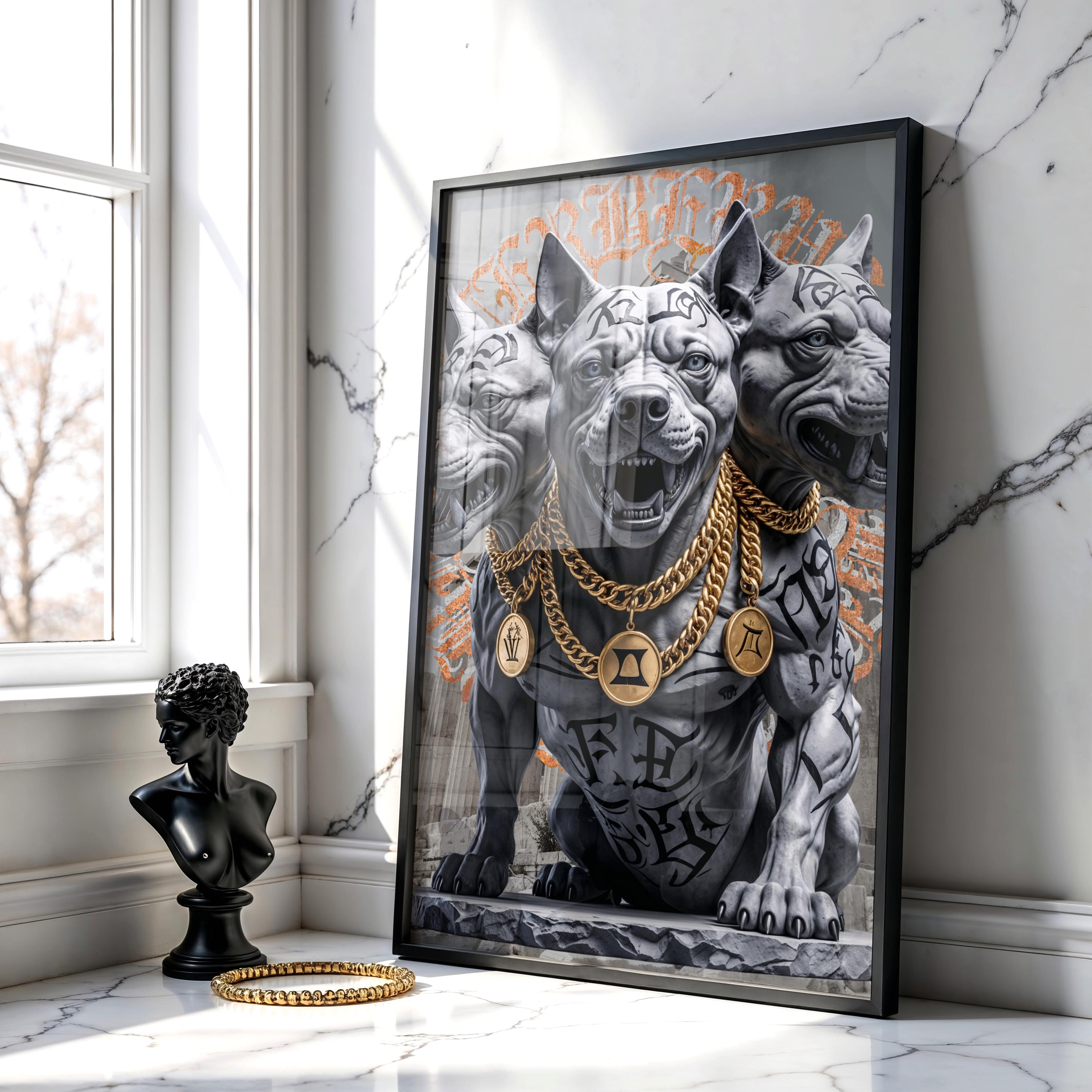 Póster de Cerberus: Arte gangster, impresión de mitología griega