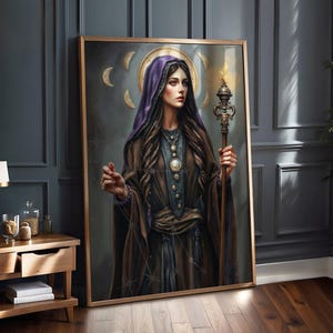 Plakat Hekate Gemini: Boho Witch Goddess Art Print