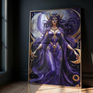 Hekate Goddess Print: Vintage Greek Mythology Art