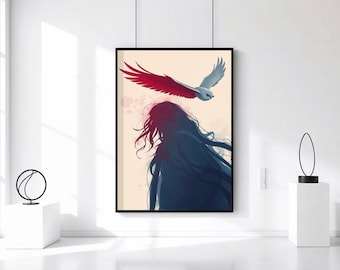 Minimalist Athena Poster: Modern Greek Goddess Art Print