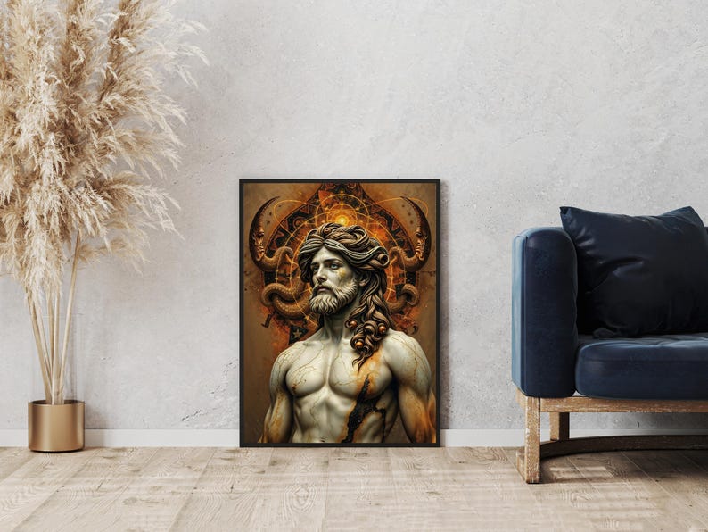 Perseus Abstract Art Print – Greek Mythology Matte Poster - Etsy