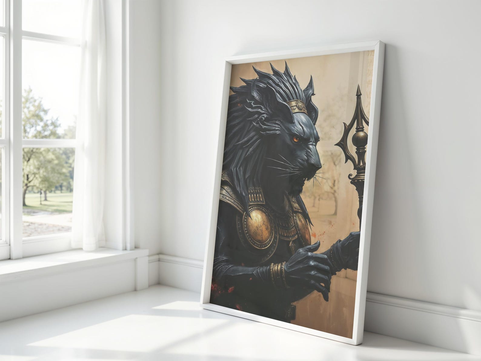 Dark Sekhmet Art Print: Gothic Egyptian Lion Goddess Wall Decor - Etsy