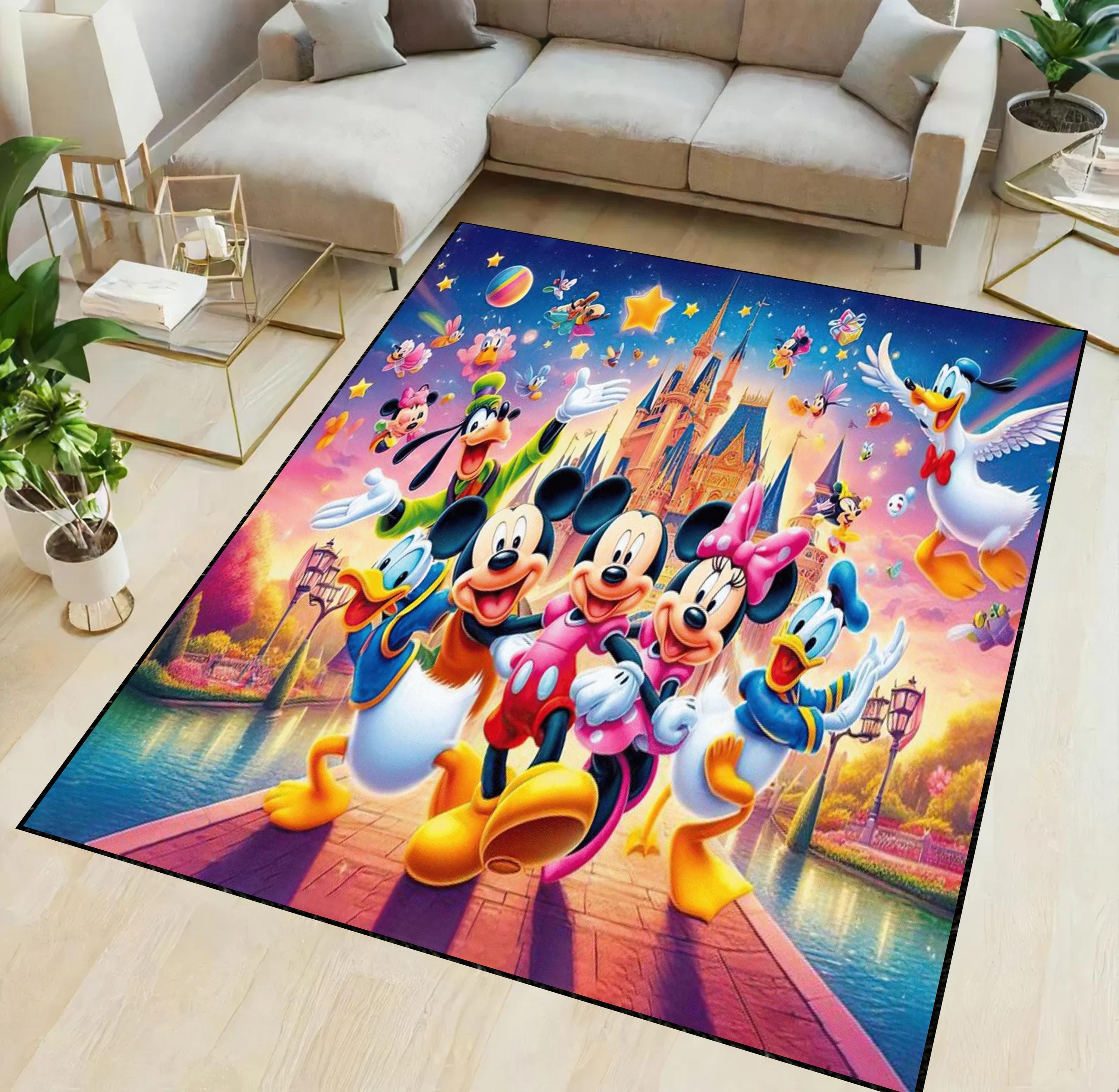 Blue Mickey Mouse Rug - Etsy