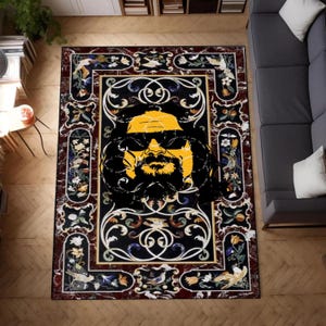 Büyük Lebowski Halısı: Adam Desenli Kelim Tarzı Alan Halısı Abi kelim