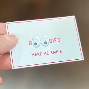 Boobies Make Me Smile Funny Business Card 20-Pack